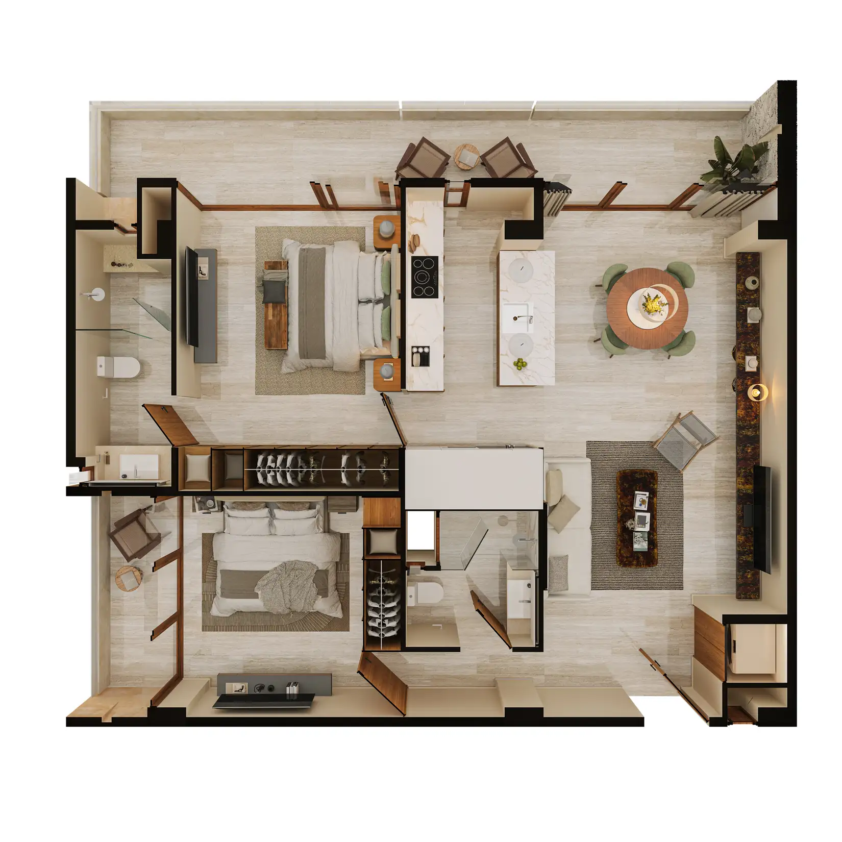 Marea Residence 201 — floor plan 1